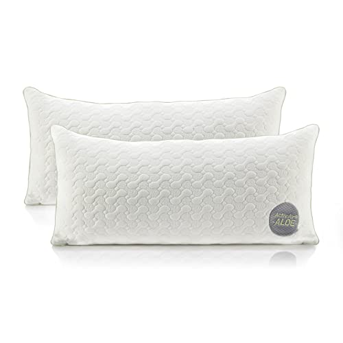 Kopfkissen 40 x 80 Aloe Vera (2er Pack) - Kühl im Sommer, Warm im Winter - No.1. Seitenschläfer Kissen mit beruhigender Wirkung - Sehr Atmungsaktiv von Vitapur