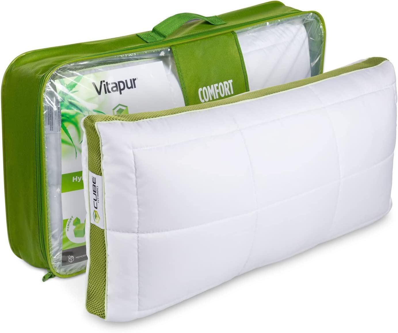 Vitapur Schlafkissen Vitapur Kissen 40x80 Cube I Komfort, der Sich maßgeschneidert anfühlt von Vitapur