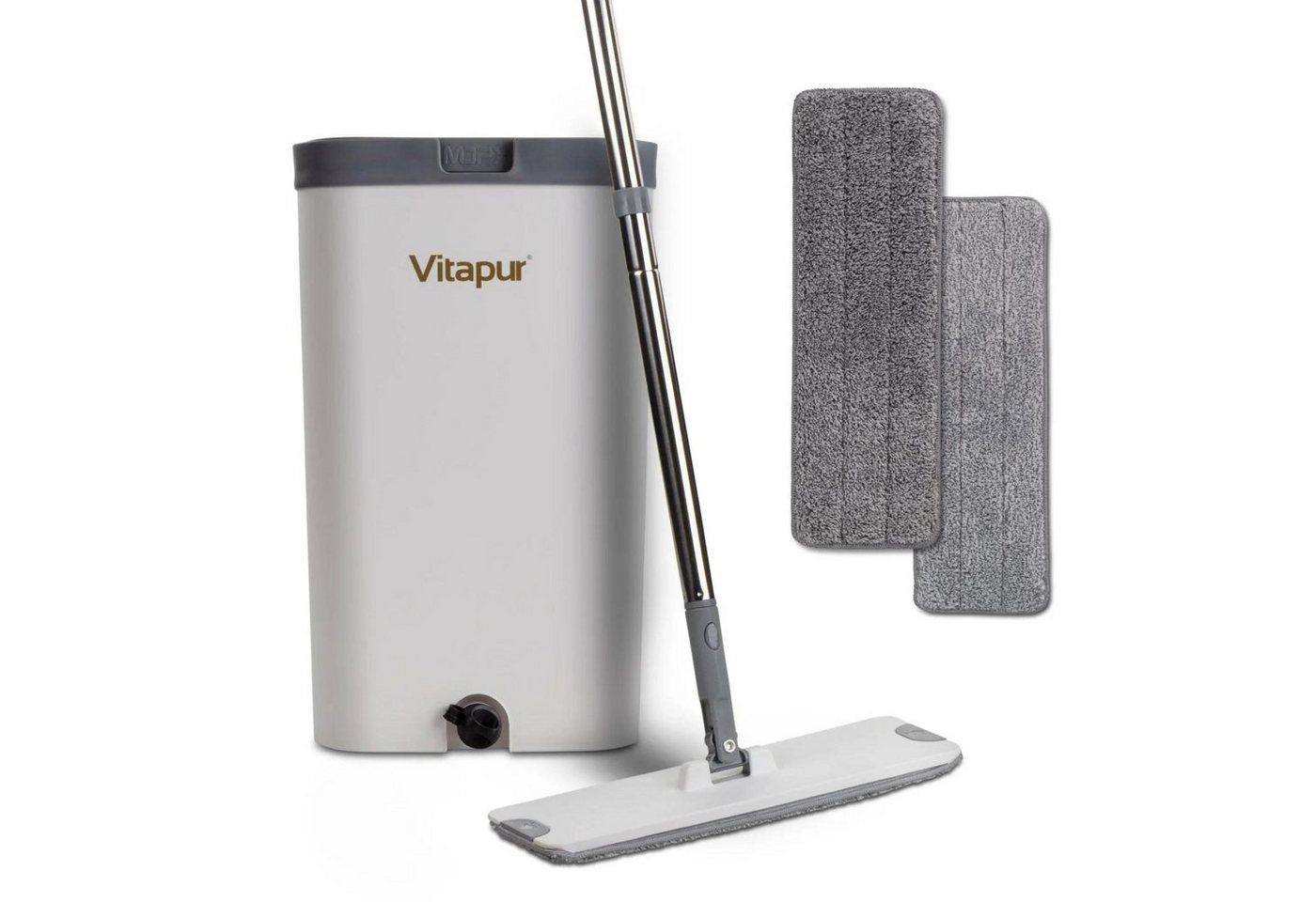 Vitapur Wischmopp 4-teiliges Bodenreinigungsset: Eimer, 360° drehbarer Bodenwischer Vitapur Wischmopp 4-teiliges Bodenreinigungsset: Eimer, 360° drehbarer Bodenwischer von Vitapur