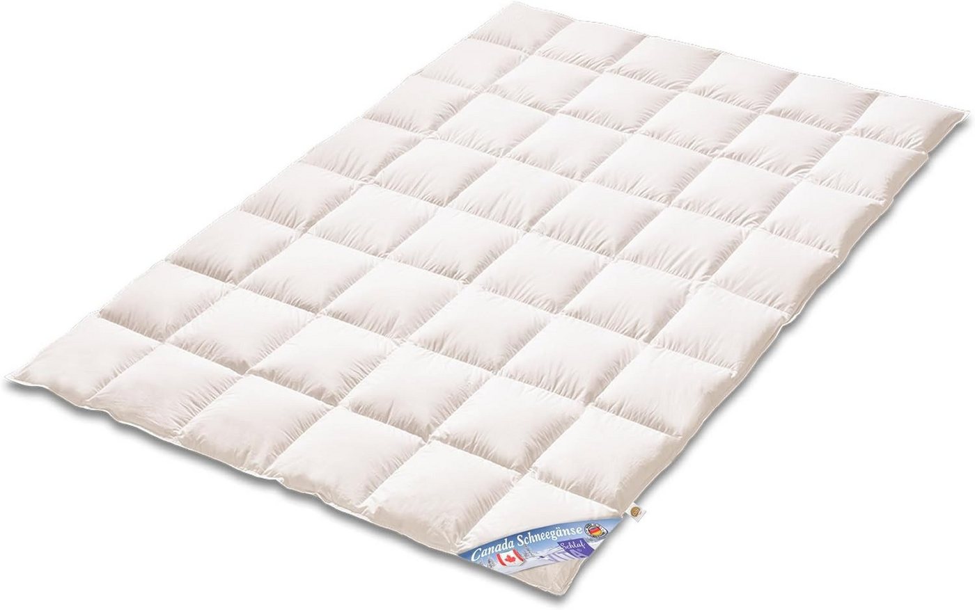 Vitaschlaf Gänsedaunenbettdecke Vitaschlaf® CANADA SCHNEEGÄNSE Bettdecken für Sommer Winter Ganzjahr, Füllung: 100% Gänsedaunen, Bezug: 100% Baumwolle feinster Maco Batist, Bettdecke 135x200 cm, 155x220 cm und weitere Größen, Made in Germany von Vitaschlaf