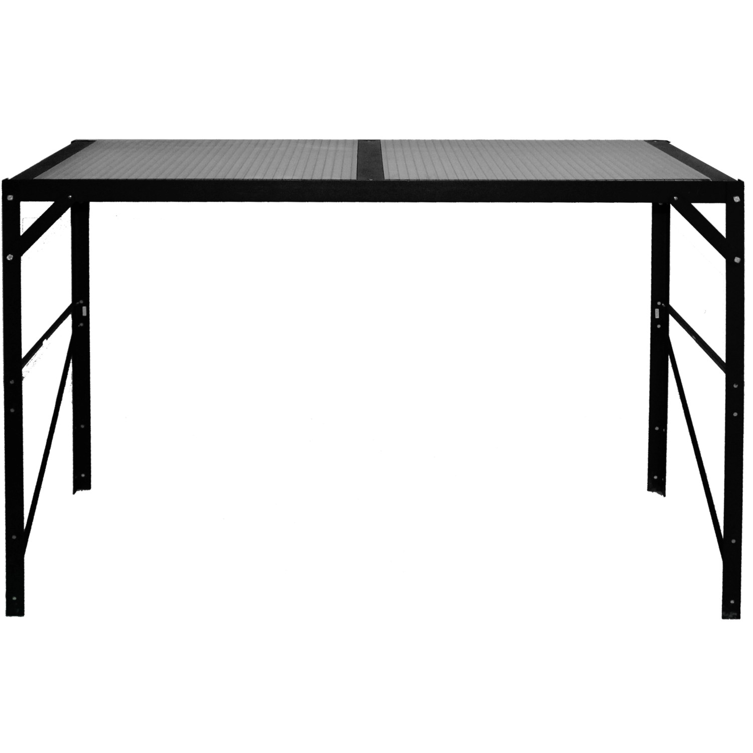 Alutisch 1 Ablagefläche HKP 121 cm x 54 cm Schwarz von Vitavia