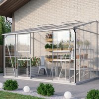 Vitavia - Anlehn-Gewächshaus 'Osiris 6500', aluminium eloxiert, 6,5 m², 3 mm esg, 6 mm hkp von Vitavia