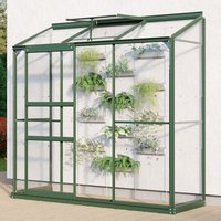 Vitavia - Anlehn-Gewächshaus 'Styx 1300', smaragd, 1,3 m², 3 mm esg von Vitavia