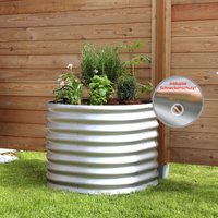 Hochbeet 'Vita 630 rund', aluminium blank - Vitavia von Vitavia