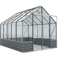 VITAVIA Gewächshaus »Cassandra«, 8,3 m², Stein/Aluminium/ESG Glas, winterfest - silberfarben von Vitavia