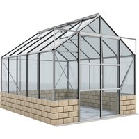 VITAVIA Gewächshaus »Cassandra«, 8,3 m², Stein/Aluminium/ESG Glas, winterfest - silberfarben von Vitavia