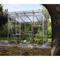 VITAVIA Gewächshaus »Freya«, 5,9 m², Kunststoff/Aluminium/ESG Glas, winterfest - silberfarben von Vitavia