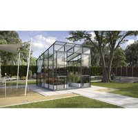 VITAVIA Gewächshaus »Freya«, 7,6 m², Kunststoff/Aluminium/ESG Glas, winterfest - grau von Vitavia