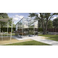 VITAVIA Gewächshaus »Freya«, 7,6 m², Kunststoff/Aluminium/ESG Glas, winterfest - silberfarben von Vitavia