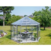 VITAVIA Gewächshaus »Juno«, 9 m², Kunststoff/Aluminium/ESG Glas, winterfest - silberfarben von Vitavia