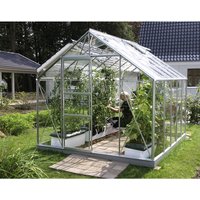 VITAVIA Gewächshaus »Merkur«, 8,3 m², Aluminium/ESG Glas, winterfest - silberfarben von Vitavia