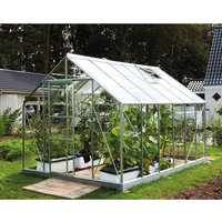 VITAVIA Gewächshaus »Merkur«, 9,9 m², Aluminium/ESG Glas, winterfest - silberfarben von Vitavia