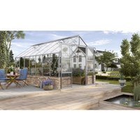 VITAVIA Gewächshaus Set »Cassandra«, 11,5 m², Stein/Aluminium/ESG Glas, winterfest - silberfarben von Vitavia