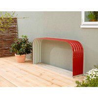 VITAVIA Holzlager »Lignum 401«, Zincalume®, BxHxT: 42,5 x 28 x 143 cm - rot von Vitavia