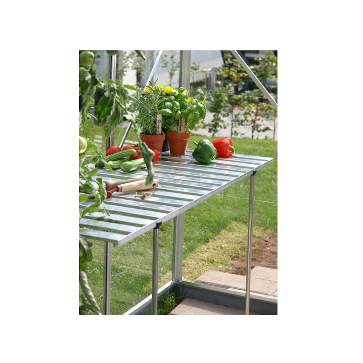 Vitavia Abklappbarer Tisch aus Aluminium inkl. Befestigungsmaterial-alu-natur von Vitavia
