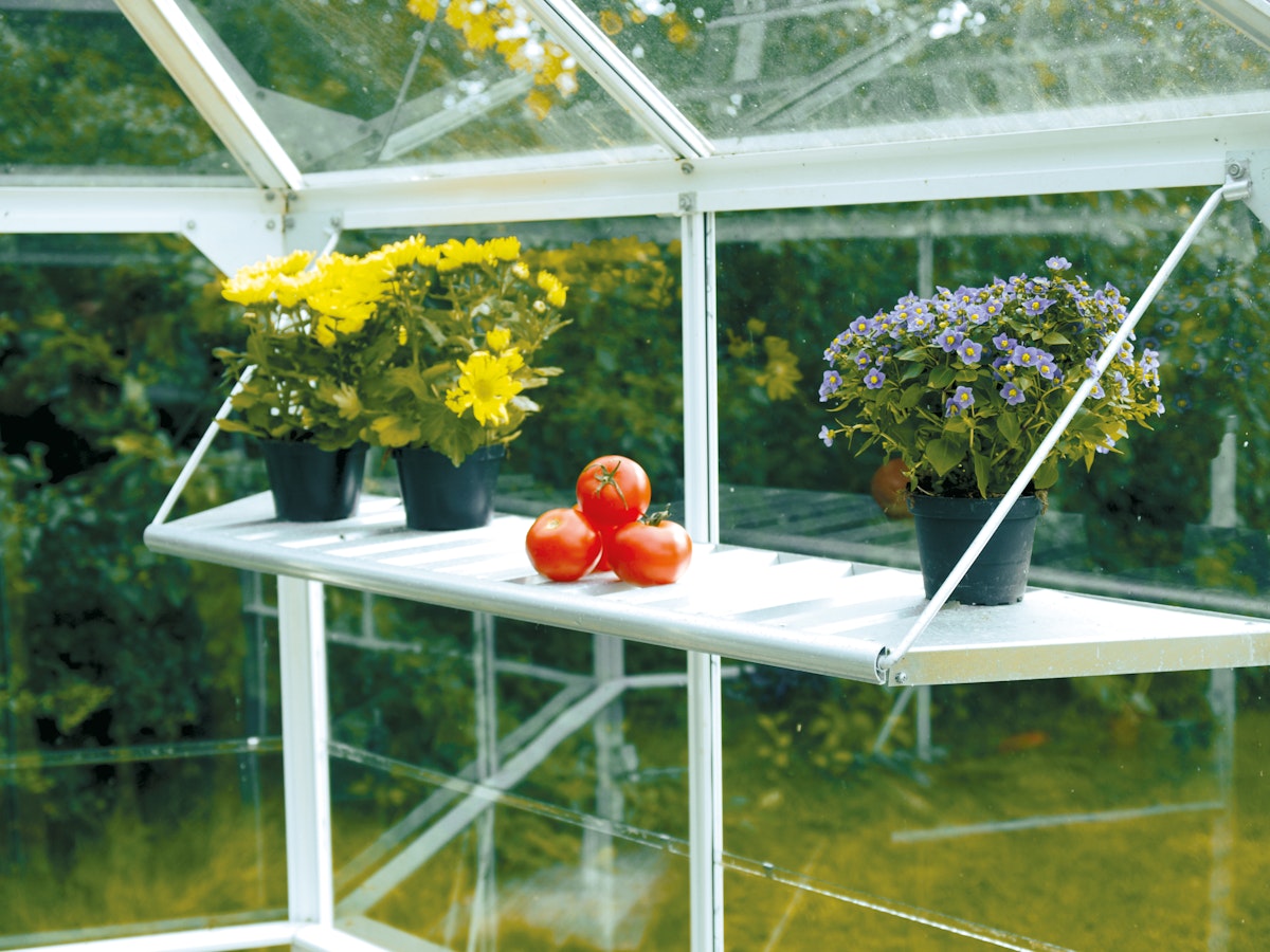 Vitavia Abklappbares Regal aus Aluminium für Gewächshaus Juno/Hera Vitavia Abklappbares Regal aus Aluminium für Gewächshaus Juno/Hera von Vitavia