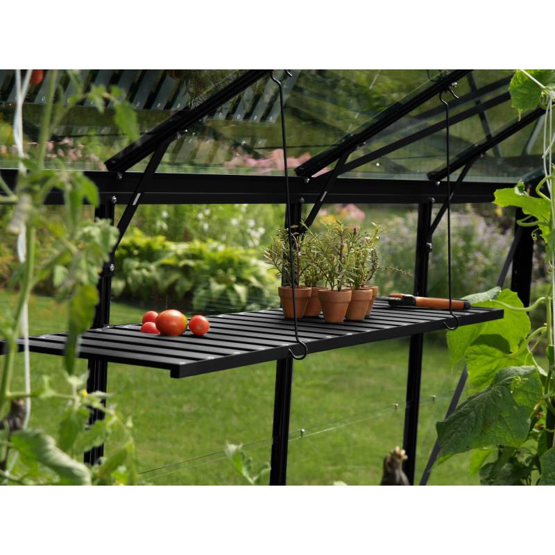 Vitavia Aluminium-Regal abklappbar schwarz 120 x 31 cm von Vitavia