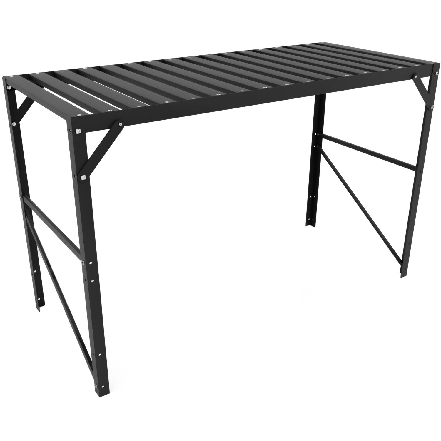 Vitavia Alutisch mit 1 Ablage, 121 cm x 54 cm x 76 cm Schwarz von Vitavia