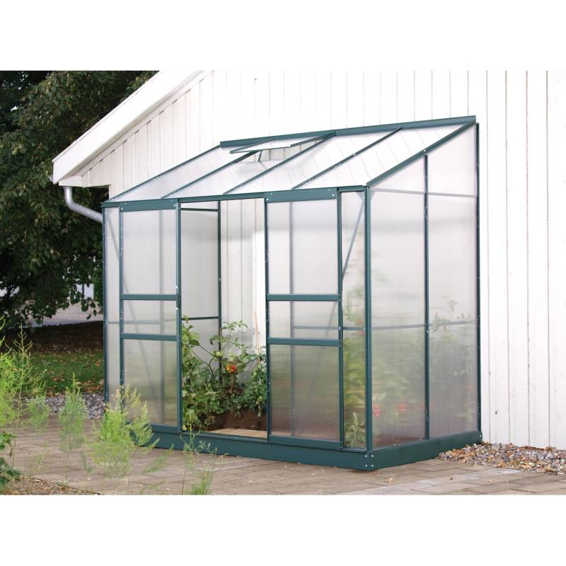 Vitavia Anlehn-Gewächshaus Ida 3300 mit 4 mm HKP 3,3 m² Grün von Vitavia