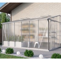 Vitavia - Anlehn-Gewächshaus 'Osiris 7800', aluminium eloxiert, 7,8 m², 6 mm hkp von Vitavia
