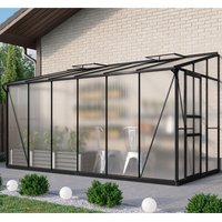 Vitavia - Anlehn-Gewächshaus 'Osiris 7800', schwarz, 7,8 m², 4 mm hkp von Vitavia