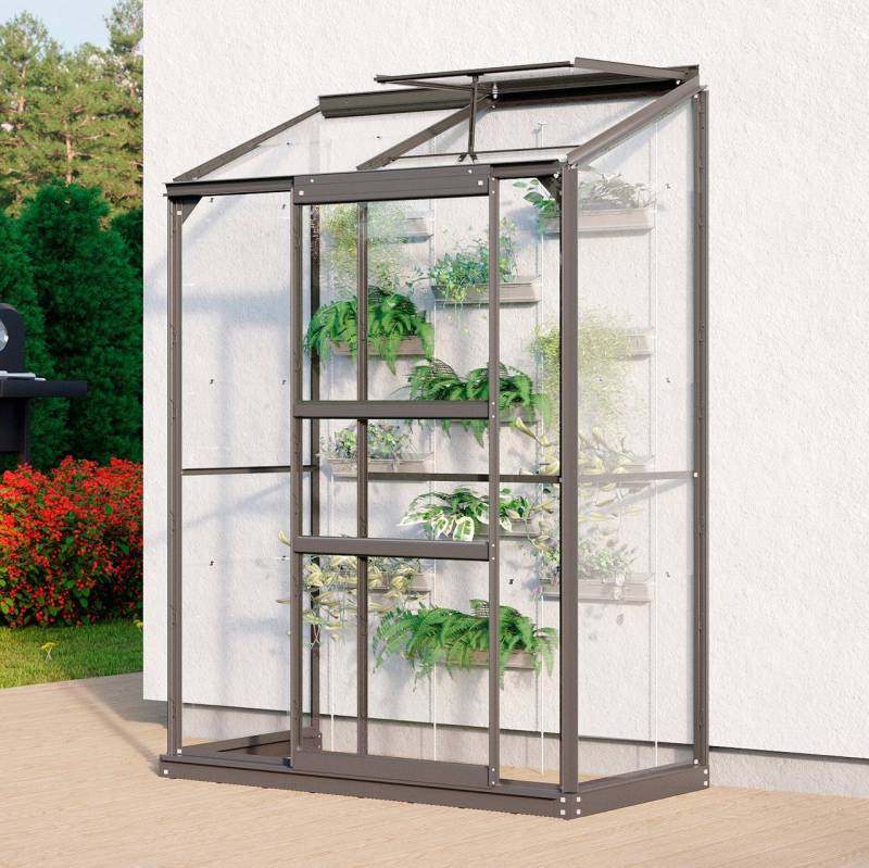 Vitavia Anlehngewächshaus Styx 900, BxTxH: 131 x 65 x 182 cm, 3 mm Wandstärke von Vitavia