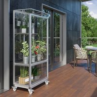 Vitavia - Balkongewächshaus 'Polis', aluminium eloxiert, 3 mm esg mit Rollfundament Vitavia - Balkongewächshaus 'Polis', aluminium eloxiert, 3 mm esg mit Rollfundament von Vitavia