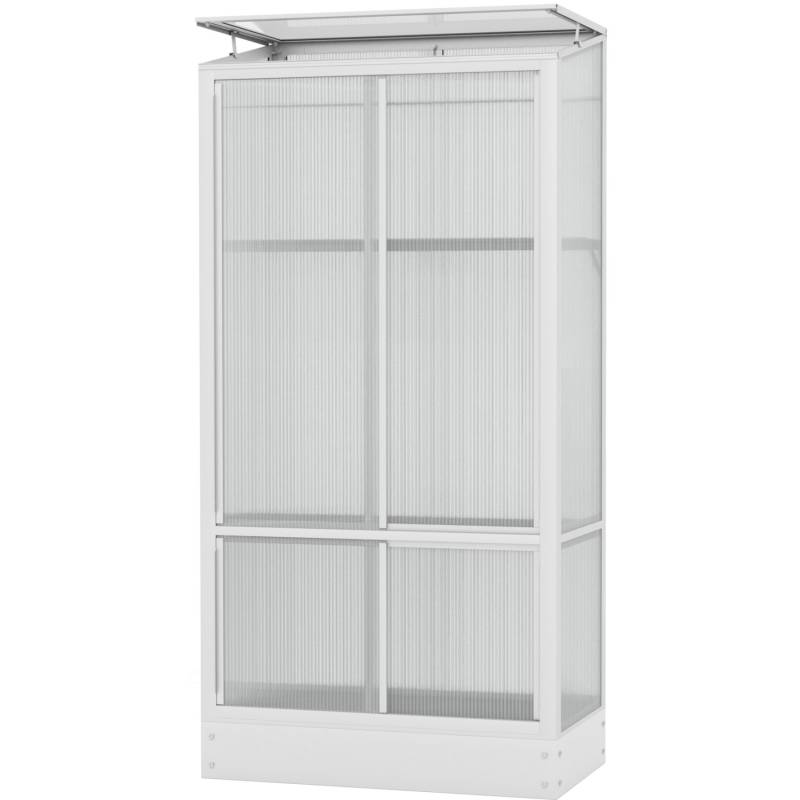 Vitavia Balkongewächshaus Polis HKP 4 mm Alu 81 x 42,8 x 168,2 cm von Vitavia