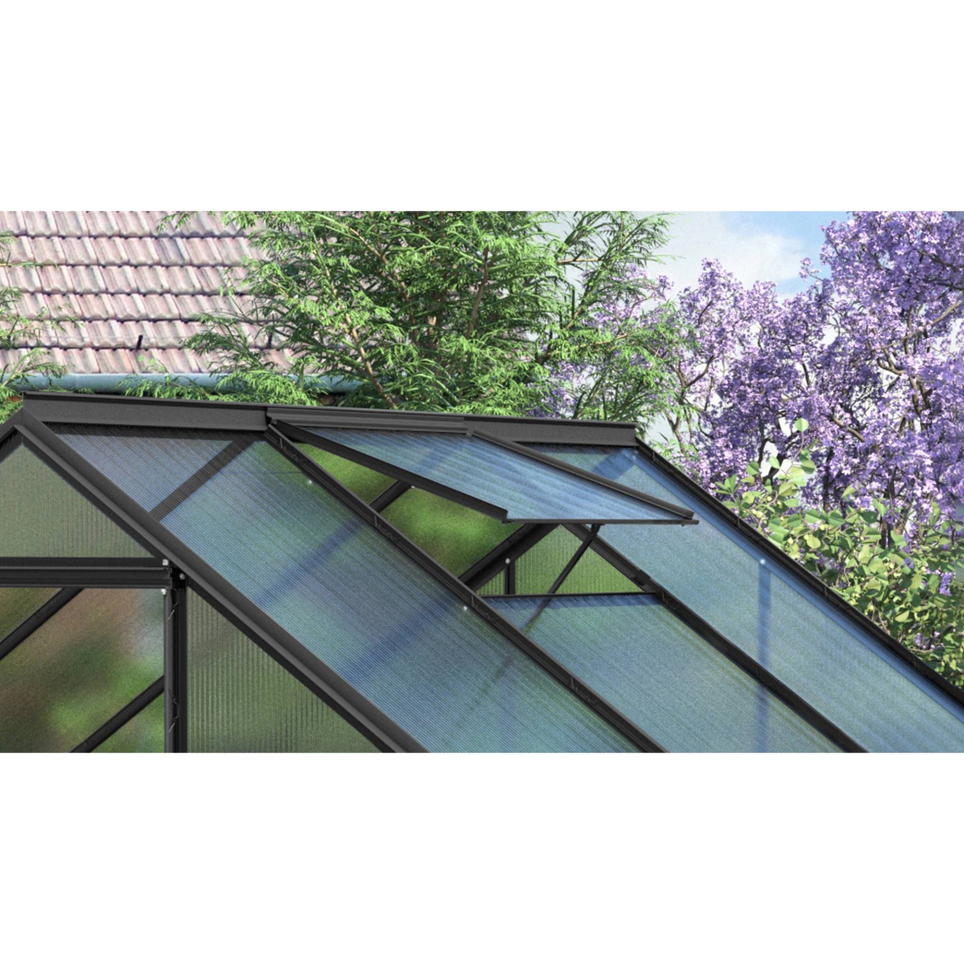 Vitavia Dachfenster für Gewächshaus 'Calypso' Aluminium anthrazit 73,6 x 57,3 cm von Vitavia