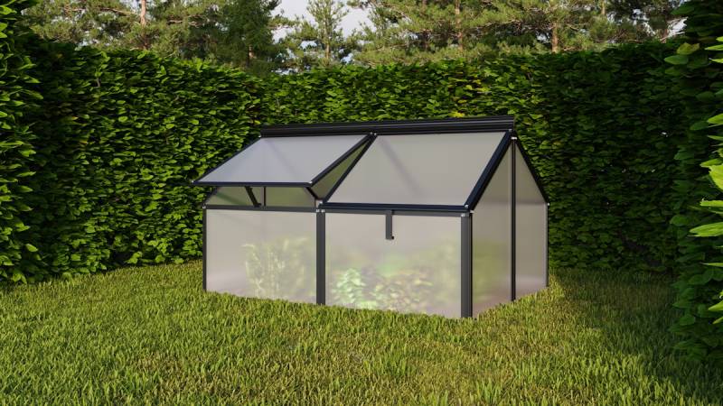 Vitavia Frühbeet Gaia Jumbo inkl. 4 Dachfenster 4 mm Hohlkammerplatten schwarz Vitavia Frühbeet Gaia Jumbo inkl. 4 Dachfenster 4 mm Hohlkammerplatten schwarz von Vitavia