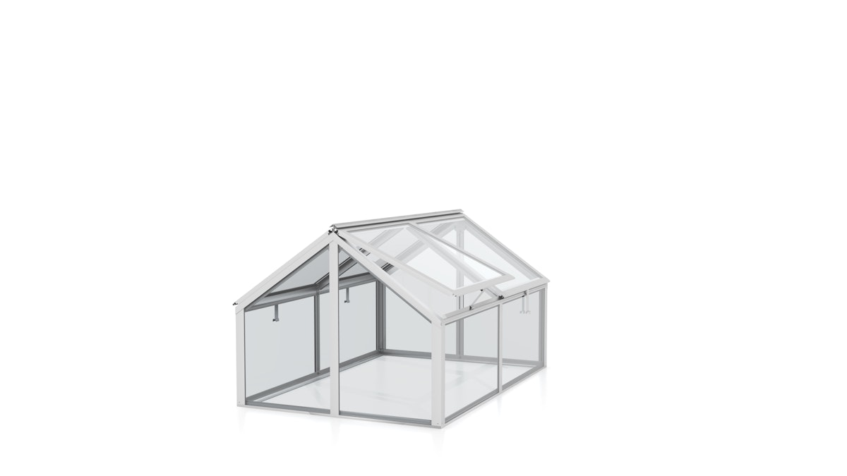 Vitavia Frühbeet Zola mit 4 Dachfenstern  B 124 x T 89 x H 71 cm 71 cm 3 mm Einscheibensicherheitsglas Alu-blank eloxiert von Vitavia