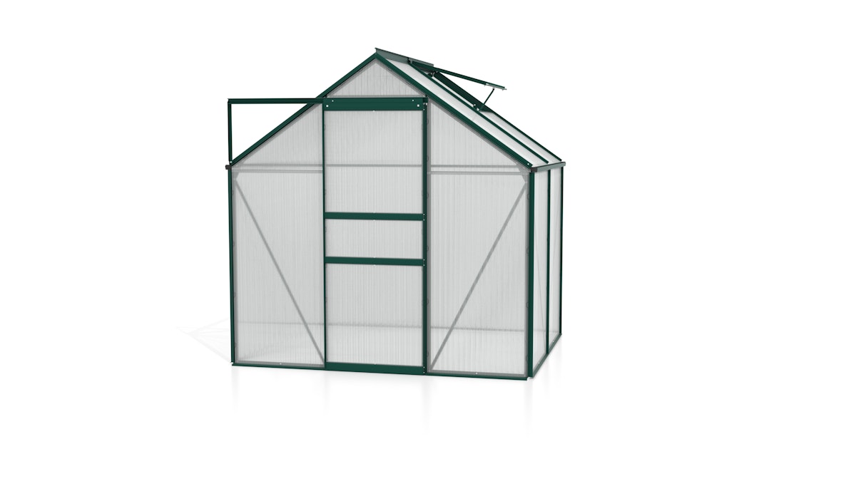 Vitavia Gewächshaus Calypso 3000 inkl. 1 Dachfenster - 3,0 m² -dunkelgrün-4 mm Hohlkammerplatten Vitavia Gewächshaus Calypso 3000 inkl. 1 Dachfenster - 3,0 m² -dunkelgrün-4 mm Hohlkammerplatten von Vitavia