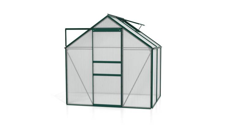 Vitavia Gewächshaus Calypso 3000 inkl. 1 Dachfenster - 3,0 m² -dunkelgrün-4 mm Hohlkammerplatten von Vitavia
