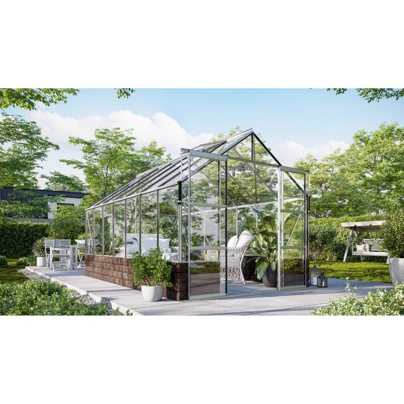 Vitavia Gewächshaus 'Cassandra 11500' 257 x 448 x 248,9 cm Sockel Herbstlaub von Vitavia