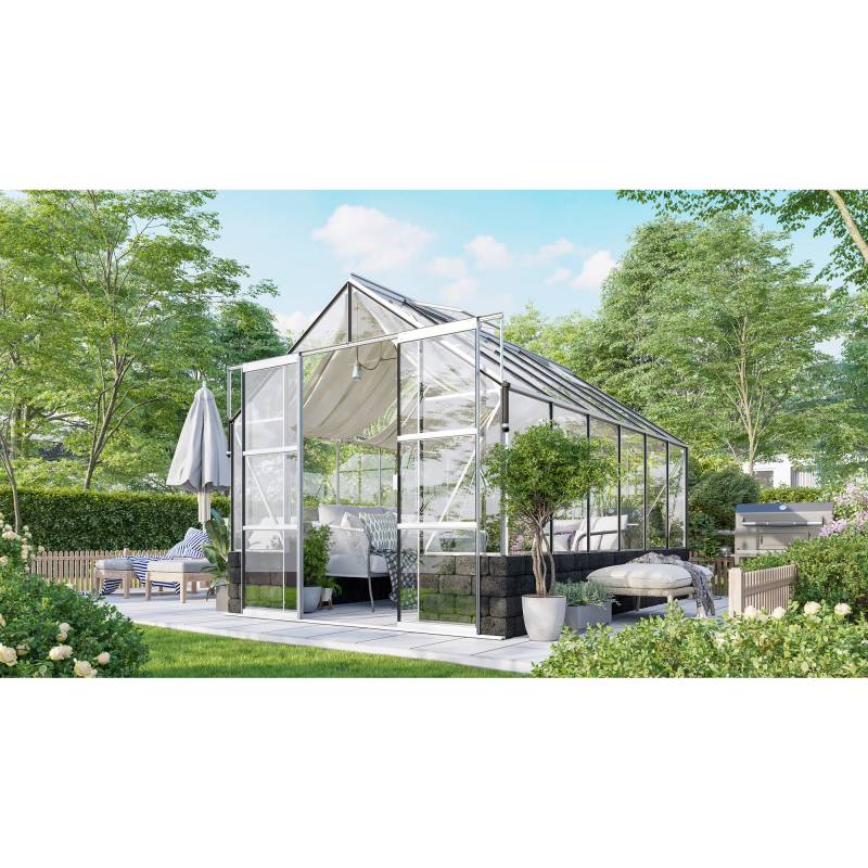 Vitavia Gewächshaus 'Cassandra 9900' 257 x 385,3 x 248,9 cm Sockel Basalt von Vitavia