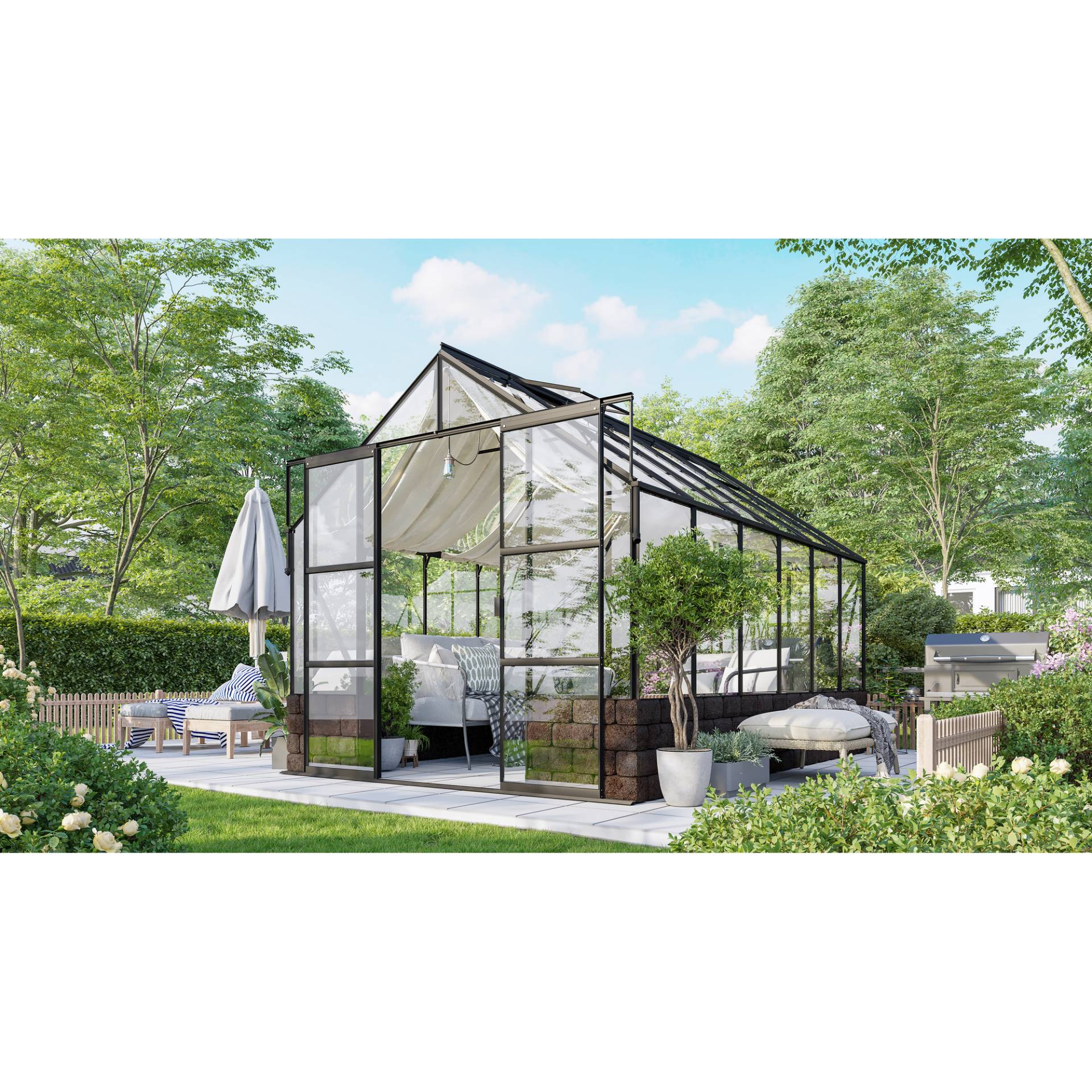 Vitavia Gewächshaus 'Cassandra 9900' 257 x 385,3 x 248,9 cm schwarz Sockel Herbstlaub Vitavia Gewächshaus 'Cassandra 9900' 257 x 385,3 x 248,9 cm schwarz Sockel Herbstlaub von Vitavia