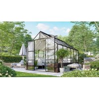 Gewächshaus 'Cassandra 9900' schwarz 9,9 m² mit Sockelmauer in herbstlaub, 3 mm esg - Vitavia von Vitavia