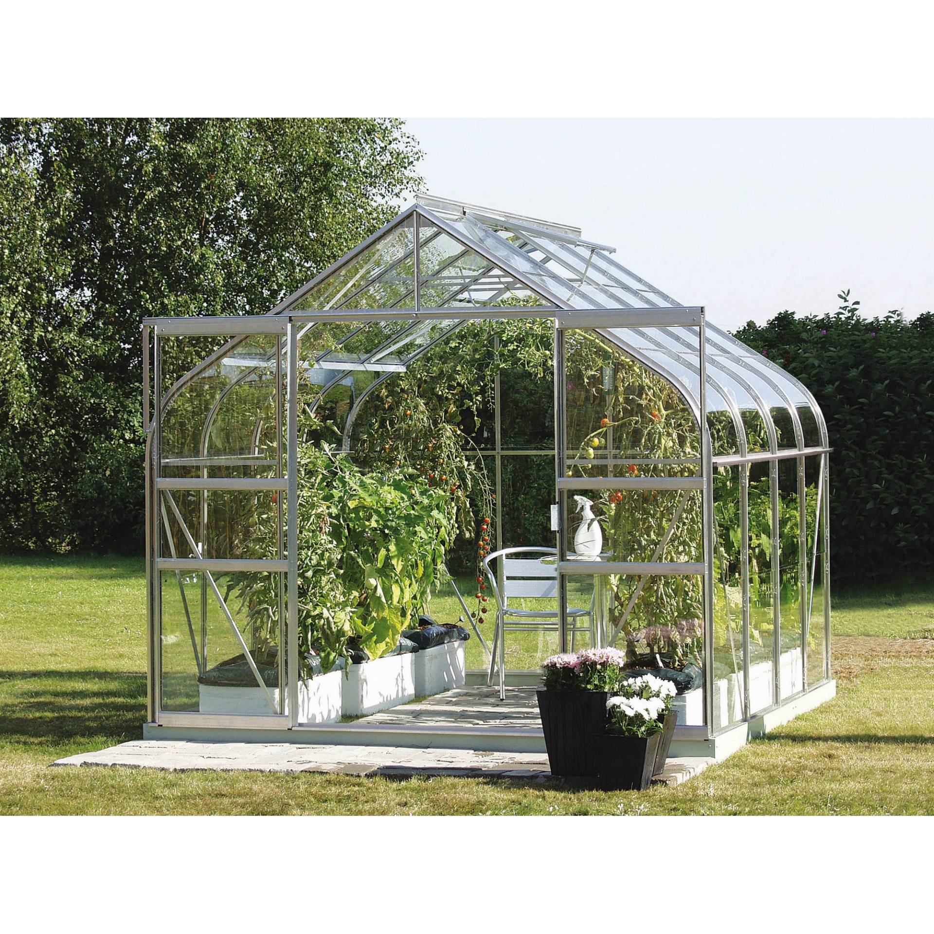 Vitavia Gewächshaus 'Diana 6700' 254,4 x 254 cm mit 3 mm Sicherheitsglas aluminiumfarben Vitavia Gewächshaus 'Diana 6700' 254,4 x 254 cm mit 3 mm Sicherheitsglas aluminiumfarben von Vitavia