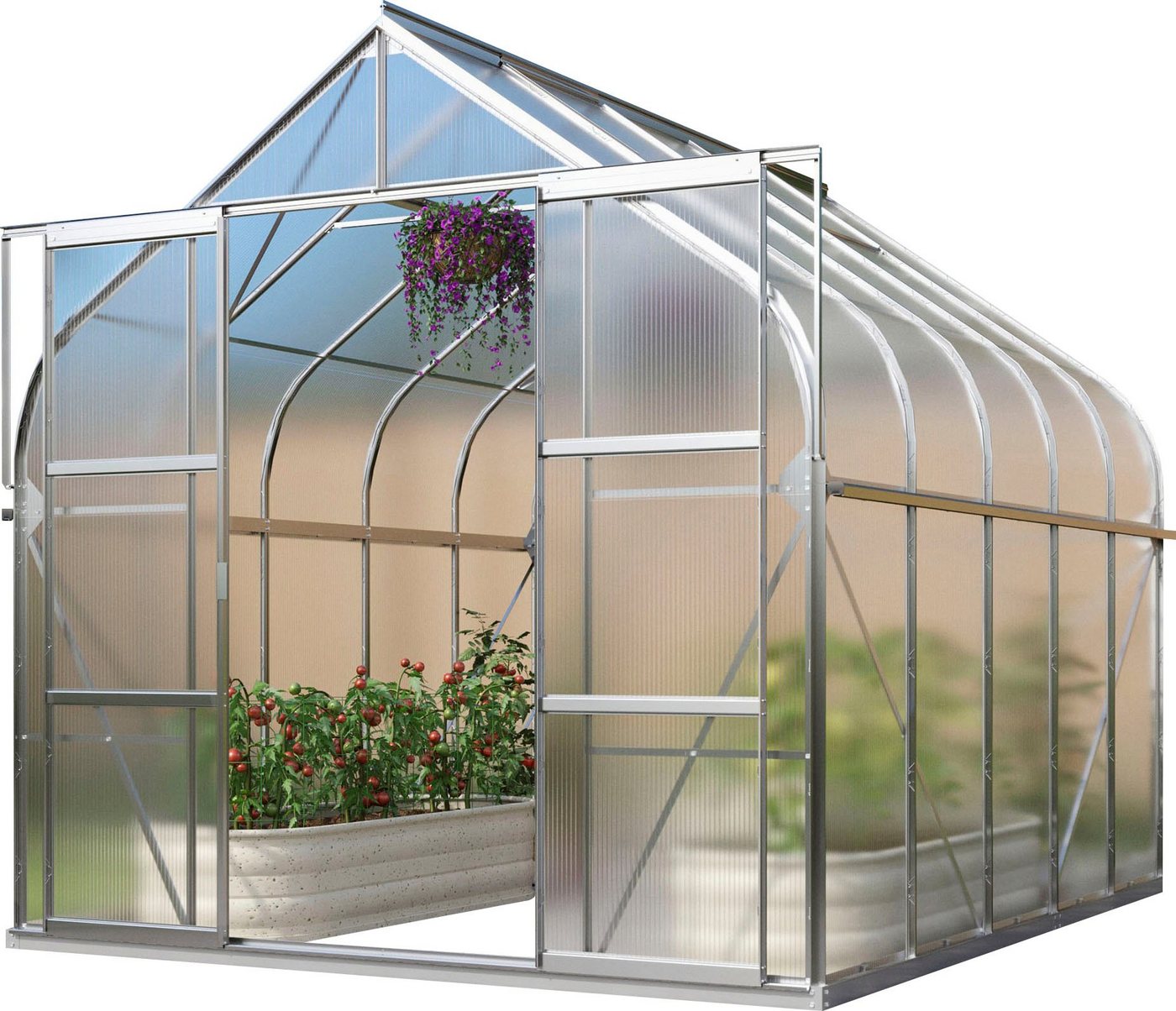 Vitavia Gewächshaus Dione 8300, BxTxH: 263,5 x 321 x 254,5 cm, 4 mm Wandstärke, Alu-Profilen, Stahlfundamentrahmen, 4 mm Hohlkammerplatten Vitavia Gewächshaus Dione 8300, BxTxH: 263,5 x 321 x 254,5 cm, 4 mm Wandstärke, Alu-Profilen, Stahlfundamentrahmen, 4 mm Hohlkammerplatten von Vitavia