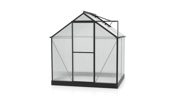 Vitavia Gewächshaus Eos 3100 inkl. 1 Dachfenster - 3,1 m² 4 mm Hohlkammerplatten schwarz von Vitavia