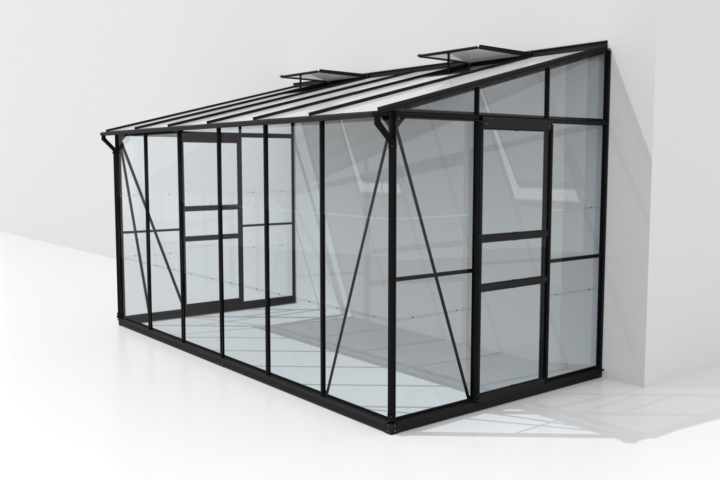Vitavia Gewächshaus Ida 7800 ESG/HKP Anlehngewächshaus Alu 2 Fenster Vitavia Gewächshaus Ida 7800 ESG/HKP Anlehngewächshaus Alu 2 Fenster von Vitavia