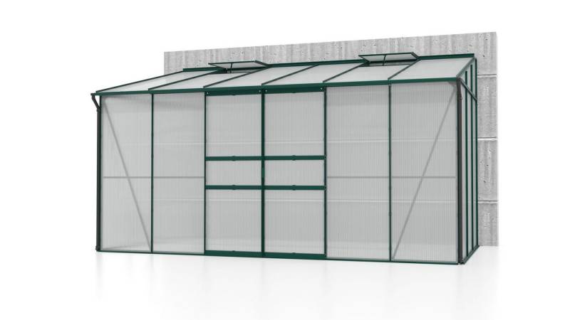 Vitavia Gewächshaus Ida 7800 HKP 6mm Smaragd Alu mit 2 Fenster von Vitavia