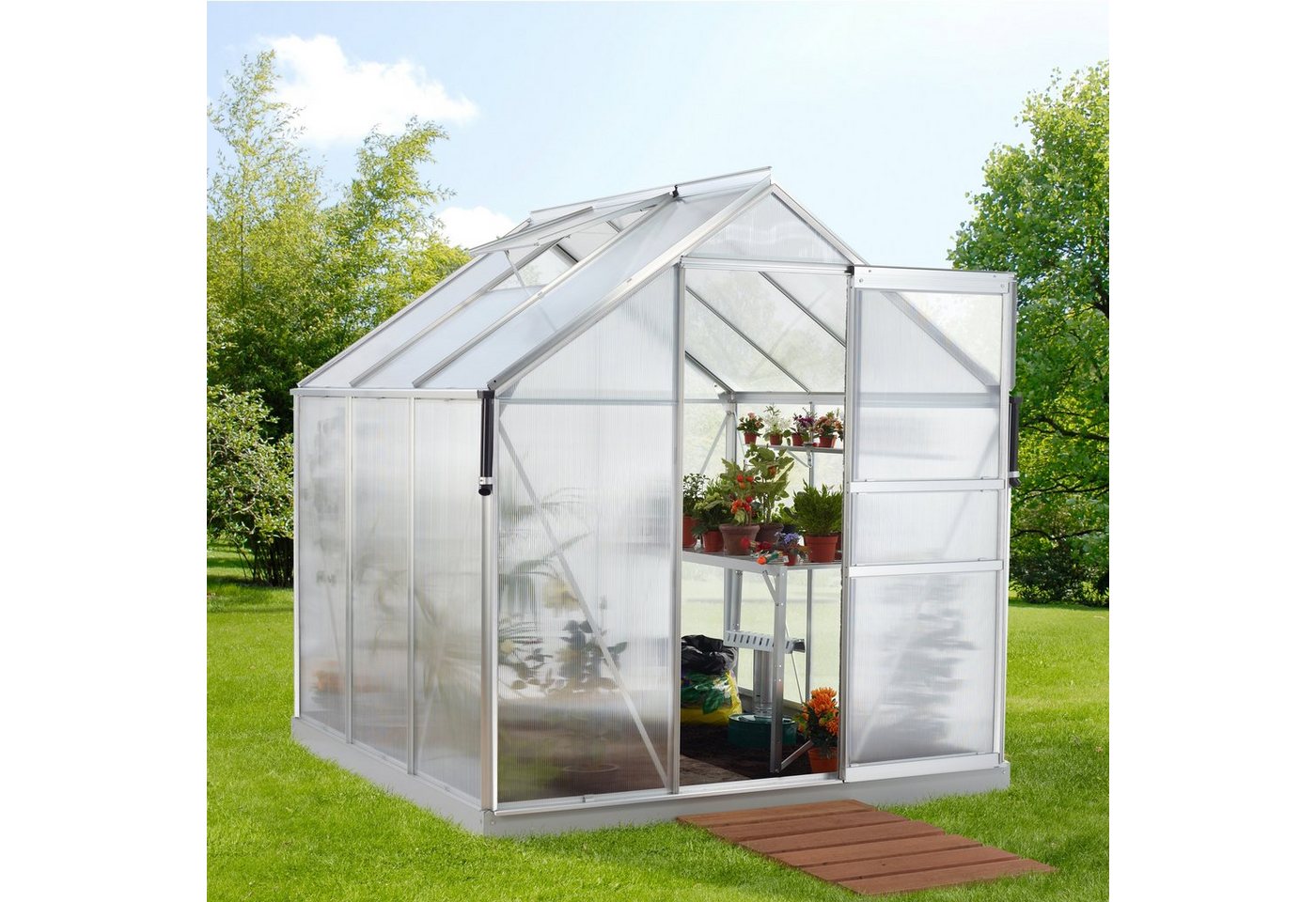 Vitavia Gewächshaus Luna 3800, BxTxH: 195 x 195 x 197 cm, 4 mm Wandstärke von Vitavia