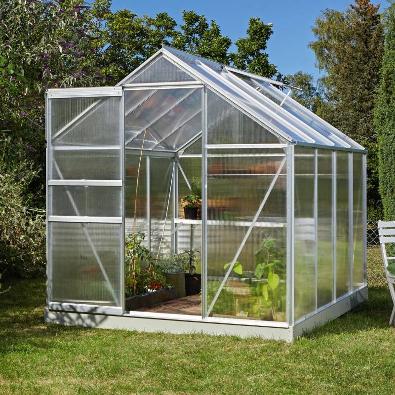 Vitavia Gewächshaus Luna 5000, BxTxH: 195 x 257 x 197 cm, 4 mm Wandstärke, Set, inkl. Fundamentrahmen von Vitavia