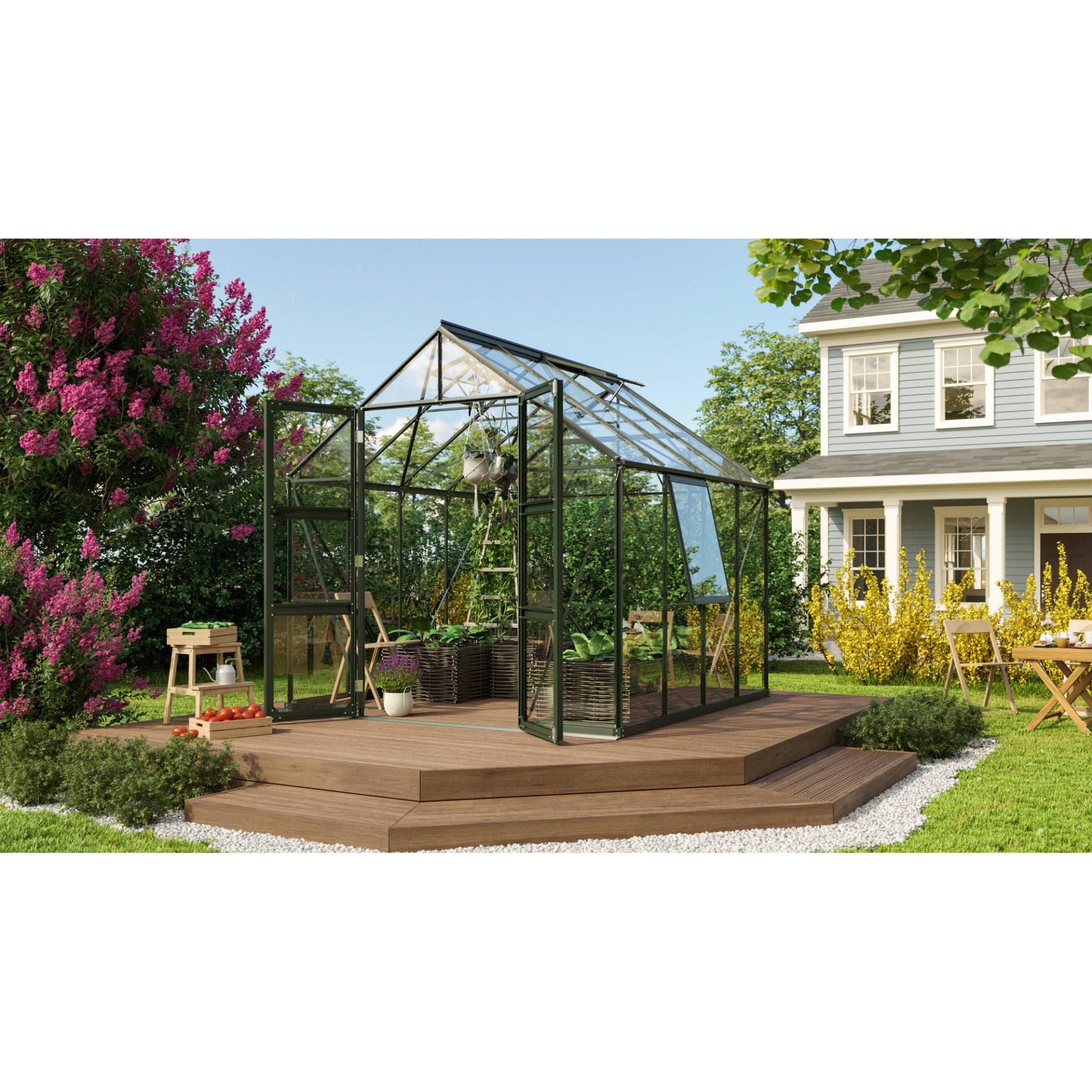 Vitavia Gewächshaus 'Olymp 6700' 254,4 x 254,4 cm mit 3 mm Sicherheitsglas smaragdfarben Vitavia Gewächshaus 'Olymp 6700' 254,4 x 254,4 cm mit 3 mm Sicherheitsglas smaragdfarben von Vitavia
