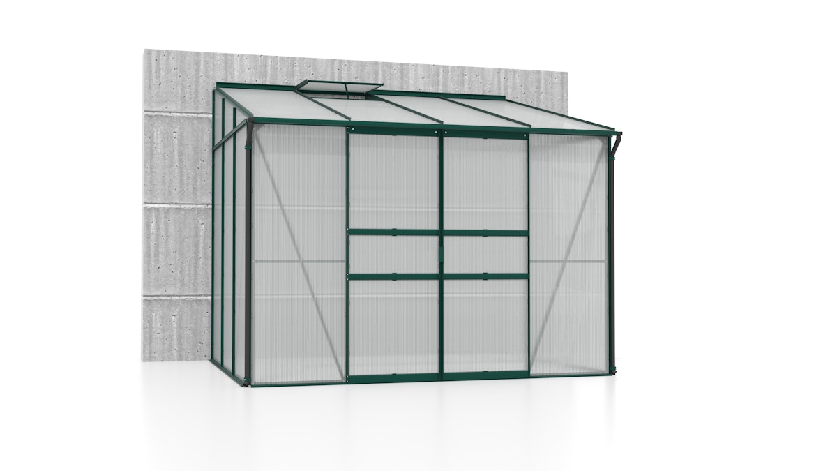 Vitavia Gewächshaus Osiris/Ida 5200 inkl. 1 Dachfenster - 5,2 m² 4 mm Hohlkammerplatten dunkelgrün von Vitavia