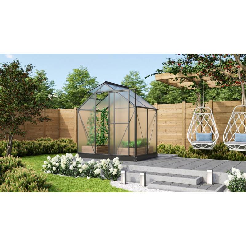 Vitavia Gewächshaus Triton 2500 Schwarz 2,6 m² inkl. Fundament von Vitavia