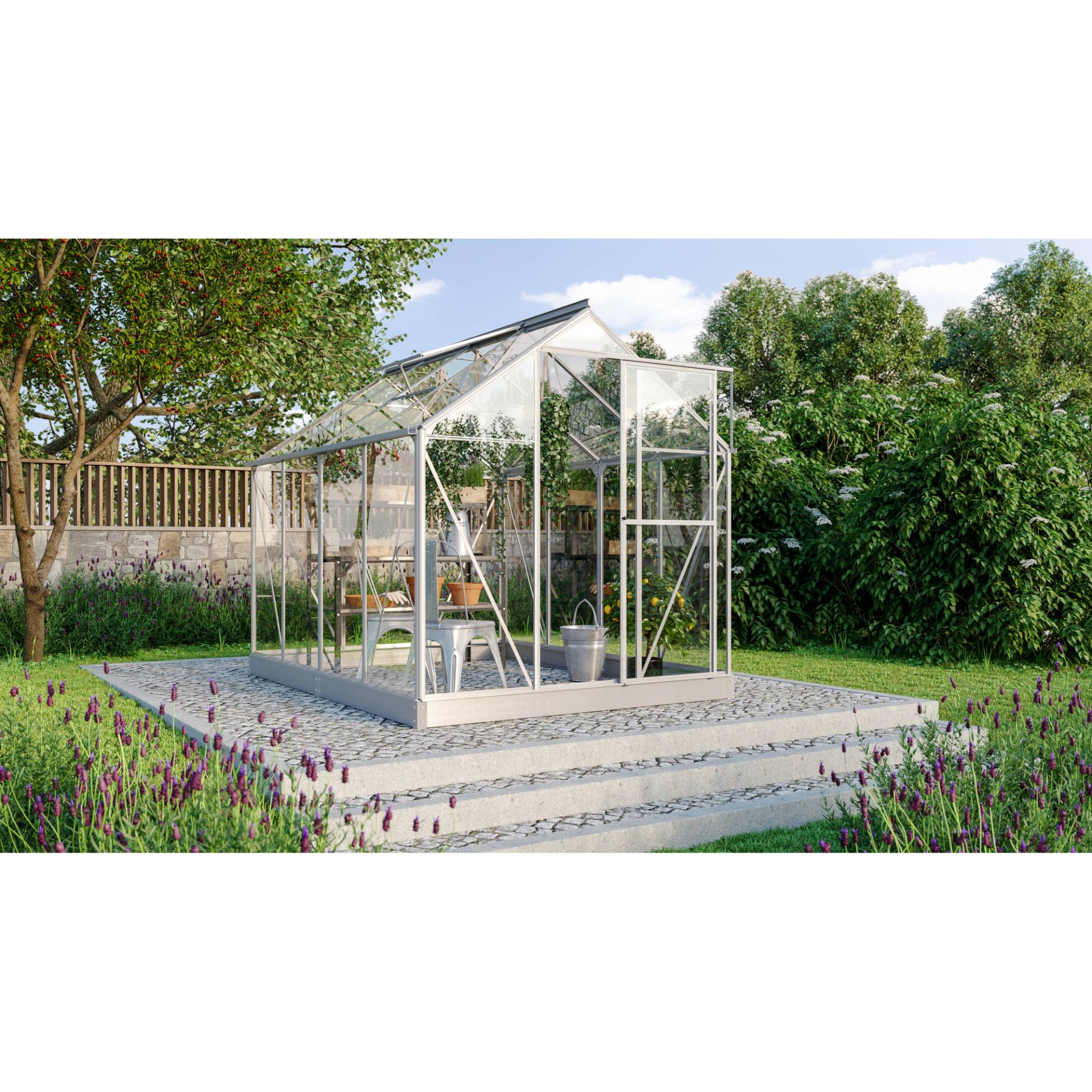 Vitavia Gewächshaus 'Triton 5000' 190,4 x 253,5 cm mit 3 mm Sicherheitsglas aluminiumfarben Vitavia Gewächshaus 'Triton 5000' 190,4 x 253,5 cm mit 3 mm Sicherheitsglas aluminiumfarben von Vitavia