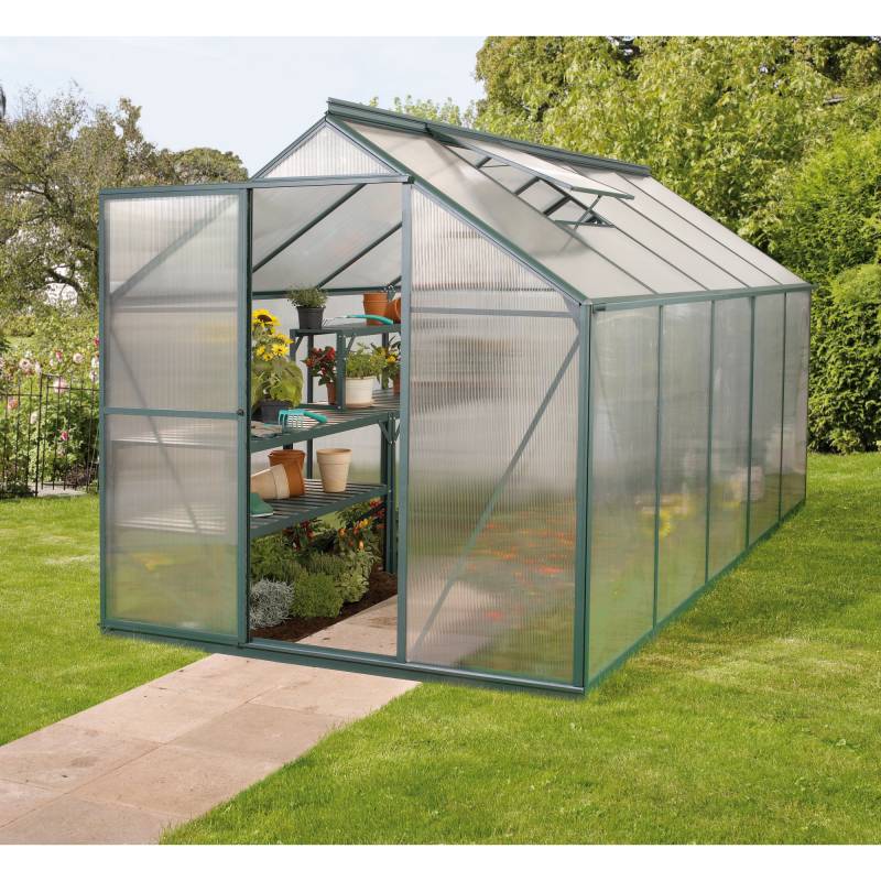 Vitavia Gewächshaus 'Triton 6200' 190 x 315 cm mit 4 mm Hohlkammerplatten smaragdfarben von Vitavia
