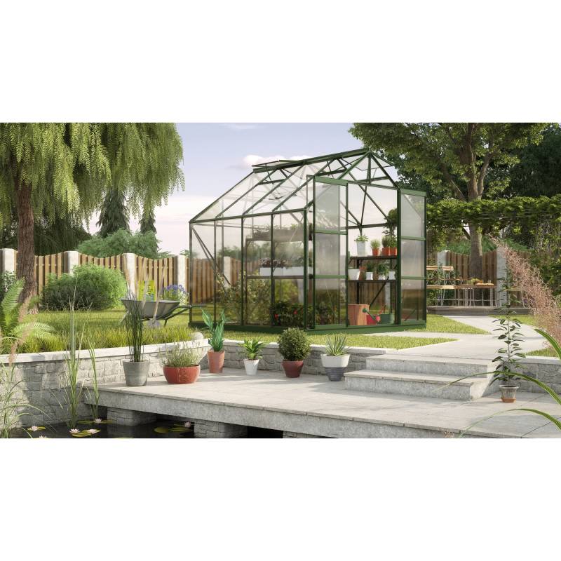 Vitavia Gewächshaus 'Uranus 6700' 257 x 258 cm mit 3 mm Sicherheitsglas smaragdfarben von Vitavia